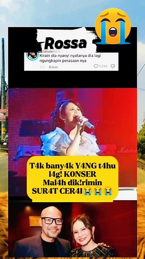 Tetty Immank on Instagram: "Sedih yahhh lagi konser dikirimin SUR4T CER4I 😭 #Ceritakehidupan #selebritis #Rossa #familygathering #apreciation #communityfirst #videoconten #Reel #Fyp #Virall"