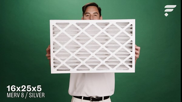 Filterbuy 16x25x5 Air Filter MERV 8 Essential Dust & Allergy Defense (3-Pack), Pleated HVAC AC Furnace Filters for Honeywell FC100A1029, Lennox X6670, and More (Actual Size: 15.75 x 24.75 x 4.38)