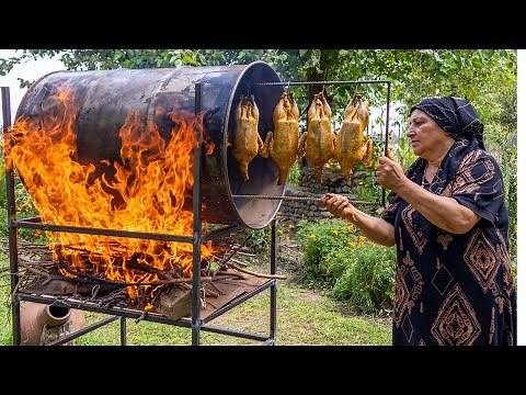 Unbelievable Cooking: Ducks Roasted Inside a Barrel
