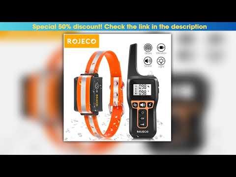 ROJECO 1000m Electric Dog Training Collar Remote Control Training Collar For Pet Rechargeable Dog