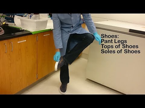 Conducting wipe tests when working with 35S