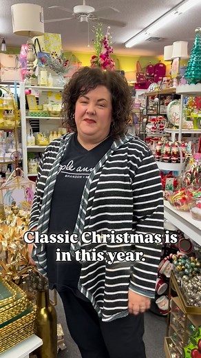 Classic Christmas is going to be huge this year! Our gold Christmas decor selection is gorgeous and you all know it won’t stay fully stocked long! Come shop with us! #shopappleannies #shopsmall #holidayshopping #holidaycheer | Apple Annie's Gift Shop