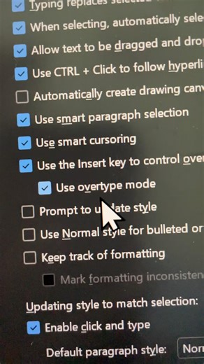 OVERTYPE MODE MS WORD EXPLAINED IN TAMIL