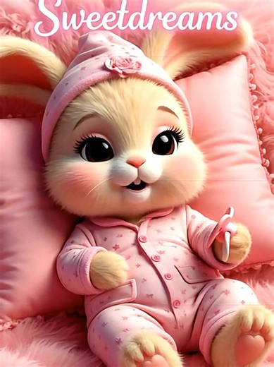 Sweetdreams Lullaby for Babies, Sleepy Bunny Bedtime Video to Help Little Ones Drift Off. ♡ A tiny bunny gently removes its pacifier and whispers ‘sweetdreams’ in this soft bedtime loop. Calming lullaby music and cozy visuals help babies relax and drift into peaceful sleep. Perfect for nighttime routines. ♡ #babysleep #sleepmusic #sweetdreams #lullaby #bedtimeroutine