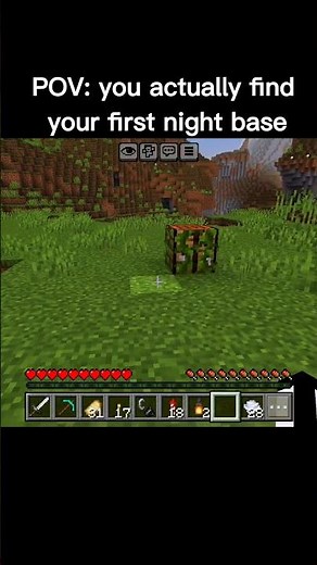 POV: You Finally Find Your FIRST NIGHT Base in Minecraft 😭🏠