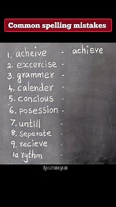 54K views · 134 reactions | Common spelling mistakes we must know #mistakestoavoid #spelling | Uyirum Meiyum Kidz | Facebook