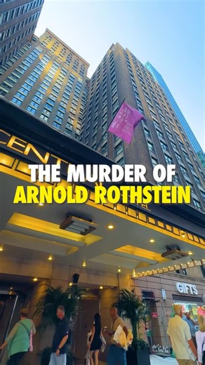 Norberto Briceño on Instagram: "Kinda Interesting Things #182: The Murder of Arnold Rothstein If you’re walking on 7th Avenue, between 55th and 56th Street in Midtown Manhattan, you’ll come across The Park Central Hotel — the site of the murder of Arnold Rothstein, a Jewish-American gambler, racketeer, and criminal mastermind who helped shape modern organized crime in the early 20th century. He mentored future mob legends like Lucky Luciano, Meyer Lansky, and Frank Costello who would go on to d