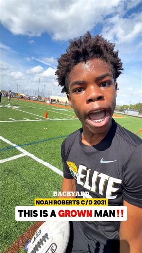 This 7th grader is a GROWN MAN‼️🤯 #blur #football #footballshorts #footballskills #footballplayer