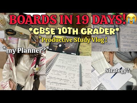 BOARDS PREPARATION STUDY VLOG🎀✨| Study vlog class 10 | CBSE CLASS 10