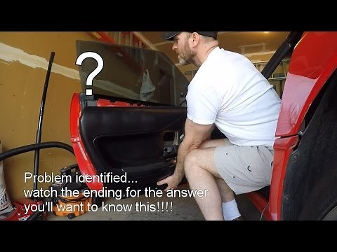 1995 corvette door panel removal and installation with hidden window problem