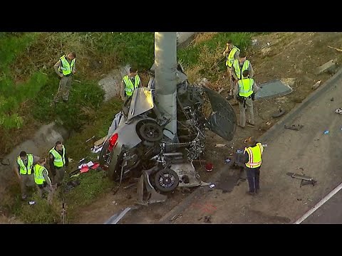 4 killed when car slams into sign pole on 710 Freeway in South Gate | ABC7