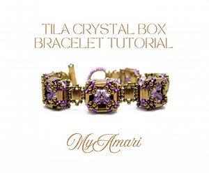 Tila Crystal Bracelet Tutorial Beading Pattern Bead Weaving Jewelry Making Lavender and Bronze Tila Beads Pattern - Etsy