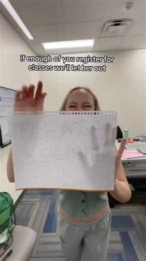 Get to registering! #college #joke #satire