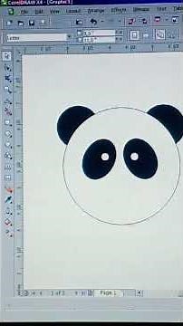 tutorial design logo panda #coreldraw #designgraphic #design #drawing #logo #art #illustration