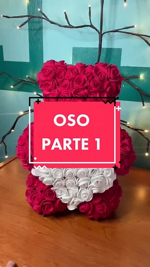 Tutorial: Cómo hacer un oso de rosas con luces LED | Manualidades