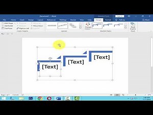 How to insert step up process SmartArt in word
