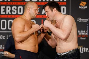 37K views · 505 reactions | "The Laster Emerorer" Fedor Emelianenko and "The American Gangster" Chael Sonnen face off one final time before going to battle at #Bellator208. Who ya got? | MMA Fighting | Facebook