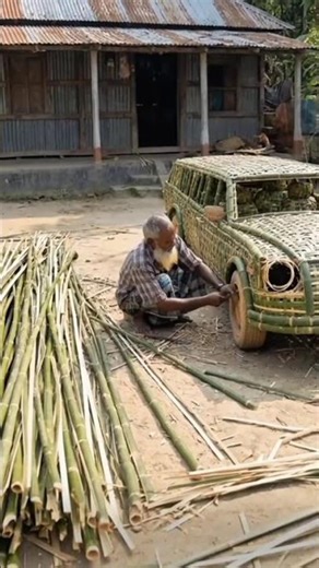 Car made of Bamboo bamboocraft bambooproduct