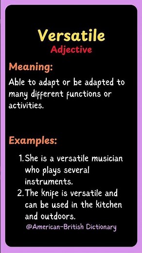 Versatile Meaning & Definition | Oxford Dictionary