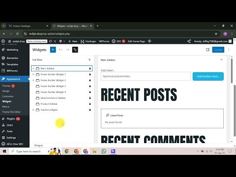 How to Add Sidebar on Hostinger