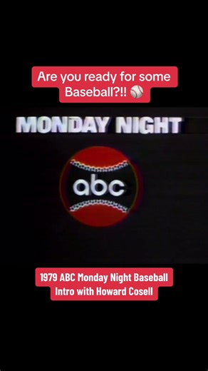 Are you ready for some BASEBALL?! ⚾️ 1979 ABC Monday Night Baseball Intro with the legendary Howard Cosell introducing your #Pittsburgh #Pirates! #LetsGoBucs #MLB #baseball #baseballtiktoks #Buccos