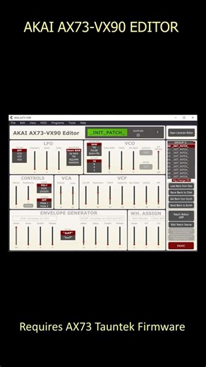 AKAI AX73 VX90 EDITOR - Overview - Ep.1
