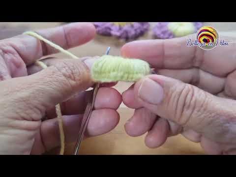 Linda idea para Centro de Flores a Crochet 