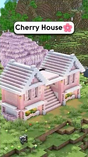Minecraft Tutorial: Cherry Duo Starter House 🌸