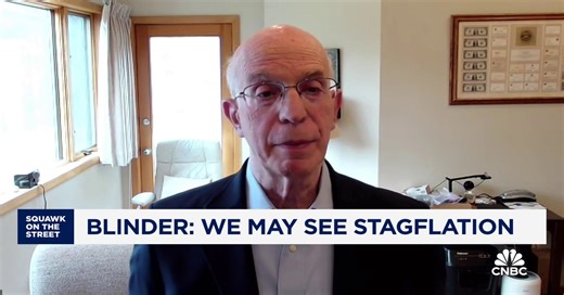 Negative GDP growth is more likely than not, says Former Fed Reserve Vice Chair Alan Blinder