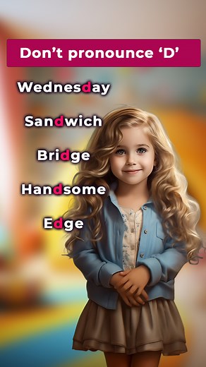 1.6M views · 10K reactions | Do not pronounce 'D' in those words in English #kidslibrary #learnthroughplay #learnenglishdaily #everyone #English #englishteacher #learnenglish #englishgrammar #englishclass | Kids Library | Facebook