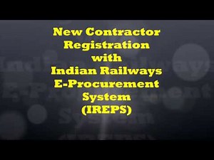 IREPS (Indian Railway) New Contractor Registration Process