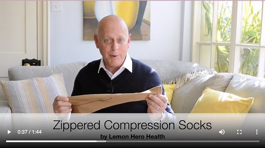 Watch Easy On Zippered Compression Socks by Lemon Hero Health on Amazon Live