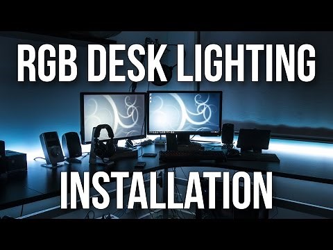 Computer Desk RGB LED Lighting Installation