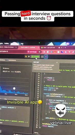 Code interview AI tool | Cheat & Pass #jobsearch #codinginterview #chatgpt