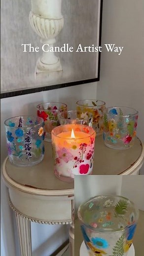 Creating Flower Candle Vessels with Dried Flowers