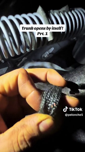 2015 chevy impala, trunk pops open when headlights are turned on or ignition is turned on. Found harness in trunk nk had 5 wires that broke. #chevy #impala #trunk #parkinglights #ignition #2015 #car #electrical #short #youtube #ticktock