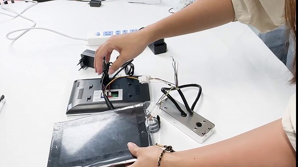 Wireless Video Intercom System Apartment 2 Units 10 Inches Touch Monitor Wired Video Doorbell System,Video Door Phone Kit,Indoor Outdoor Support Monitoring, Unlock, Dual Way Intercom for Home