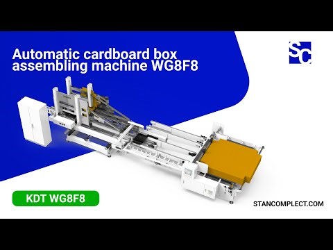 Automatic cardboard box assembling machine WG8F8 | New model from KDT