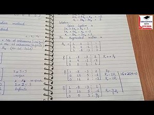 System of Linear Equations | Exercise 4 Question 1 | Mathematical Method