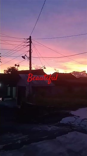 Warna warni langit sore ini #senja #videoshort #beautiful #nature