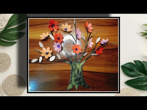 Beautiful Cardboard Tree DIY idea / Waste material crafting / How to make Cardboard Tree