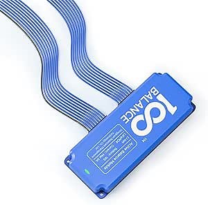 100Balance 10S 5A Battery Active Equalizer Balancer for Lifepo4 or NCM Li-ion Lithium Battery Group BMS Energy Transfer Board with Blue ABS Case