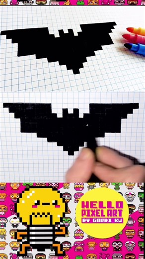 Cómo dibujar en pixel art: Batman fácil y lindo