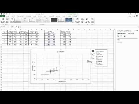 Excel 10 (Problem 16) Experimental data analysis, curve fitting, linear regression, trendline.
