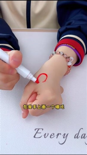 Magic Sticker Trick on Hand 😱✨ So Cool. #shorts #ytshorts