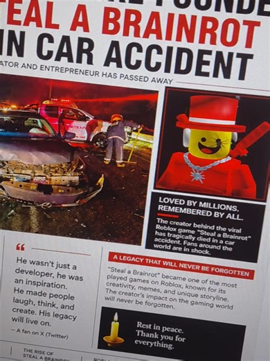 Morre Sammy, criador de Roblox, em acidente de carro