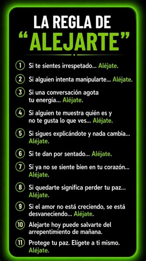 La Regla de Alejarte | 11 Señales de Que Es Momento de Irte 💚 Psicología y Desarrollo Personal