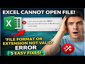 Excel Cannot Open File Fix ‘File Format or Extension Not Valid’ Error 5 Easy Fixes