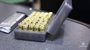 Caldwell Mag Charger Universal Pistol Loader Features -Universal magazine design Works with both single-stack and double-stack magazines Loads 9mm, 10mm, .357, .40 and .45 cal ammo Simple to use - Just drop in a round and squeeze the lever Extremely durable polycarbonate construction Adjustable side shims align magazines of any width for optimal use. Shims are labeled with numbers for quick adjustment Lock knob keeps virtually any size magazine secure Ergonomic die cast aluminum handle for easy 