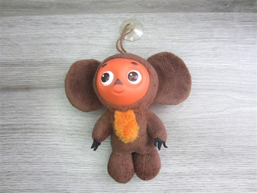 Vintage Cheburashka Plush Toy, Soviet Cartoon Character, With Suction Cup, Souvenir Retro Style - Etsy